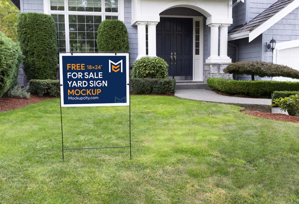 For Sale Yard Sign Mockup