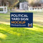 Free Political Yard Sign PSD Mockup