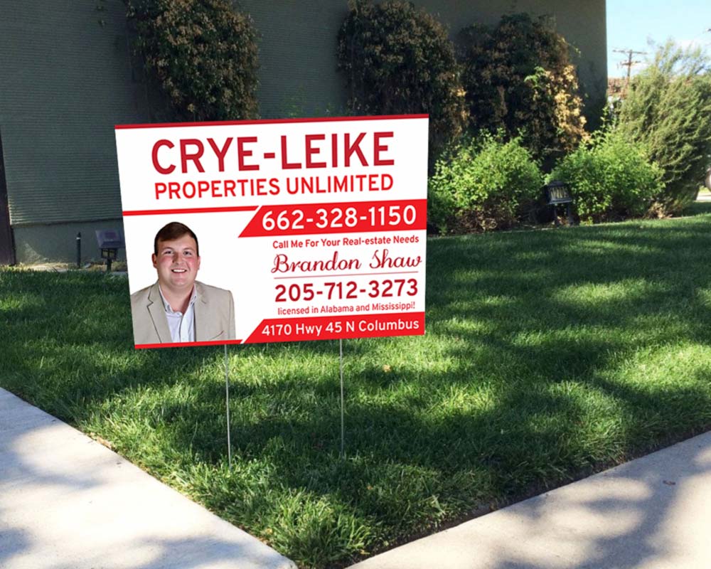 Real Estate Yard Sign Mockup
