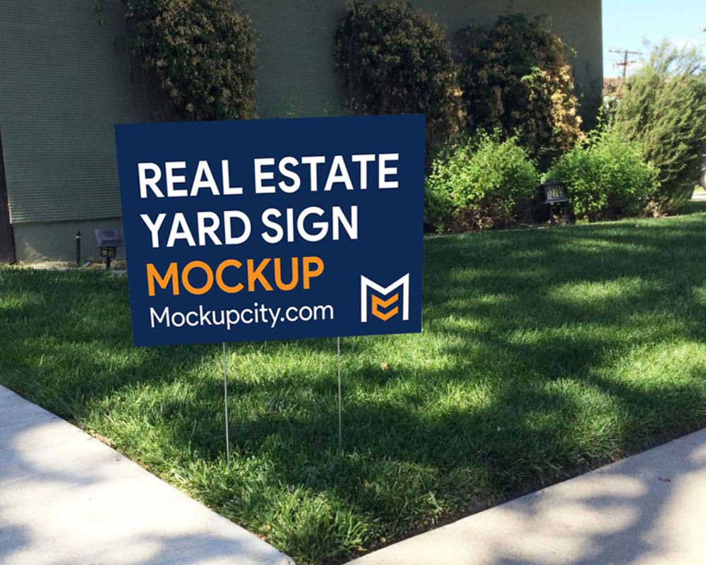 Download Free Real Estate Yard Sign Mockup Mockup City