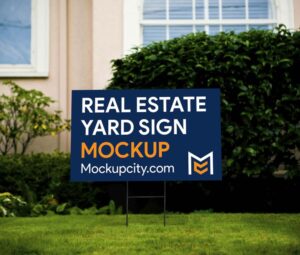 Free Real Estate Yard Sign PSD Mockup