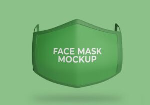 Free Isolated Face Mask Mockup