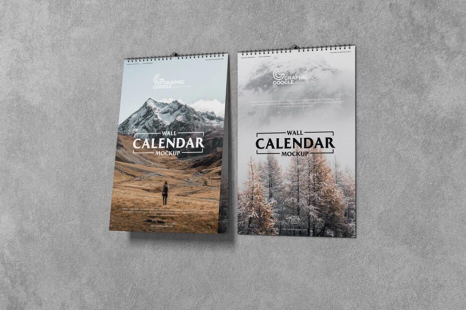 Free 11×17 Wall Calendar Mockup