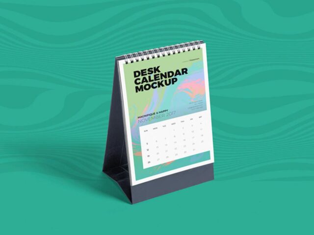 Free Desk Calendar Mockup PSD - Mockup City