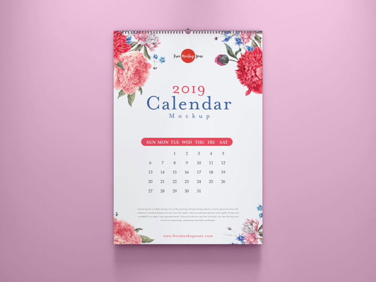 Free Wall Calendar Mockup Mockup City