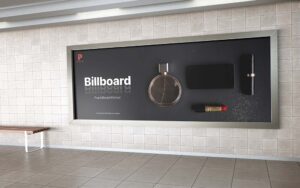 Free Metro-Station Billboard Mockup
