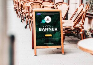 Free A-Stand Banner Mockup