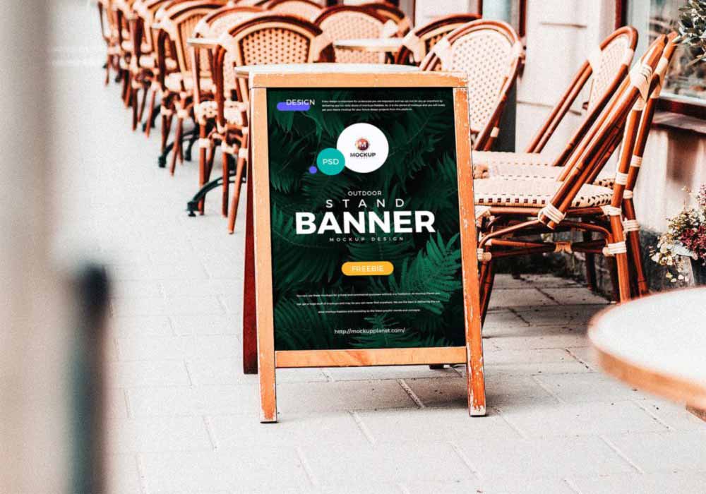 A-Stand Banner Mockup