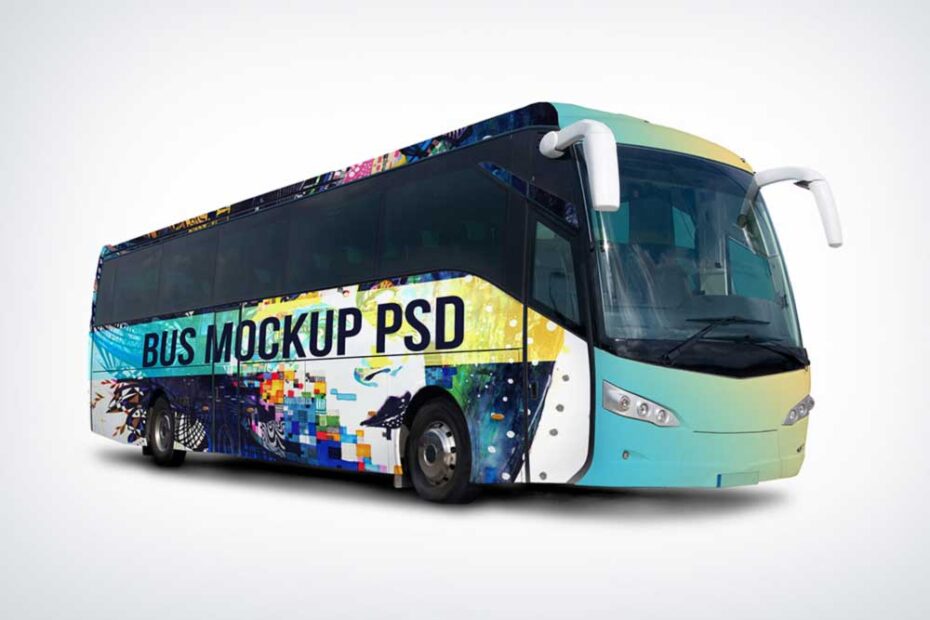 Free Bus Mockup PSD