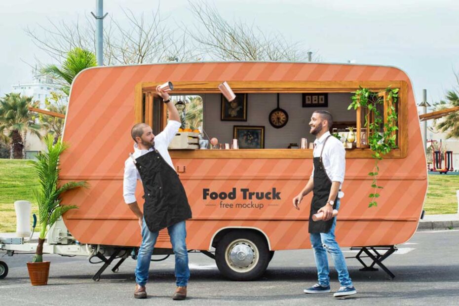 Free Food Truck Mockup PSD