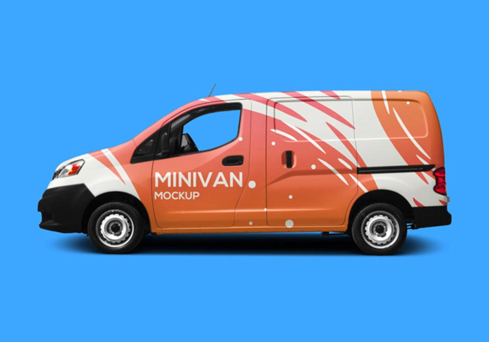 Free Mini Van Mockup
