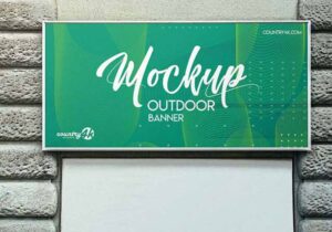 Free Outdoor Banner Mockup