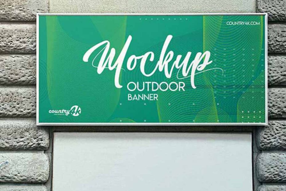 Free Outdoor Banner Mockup