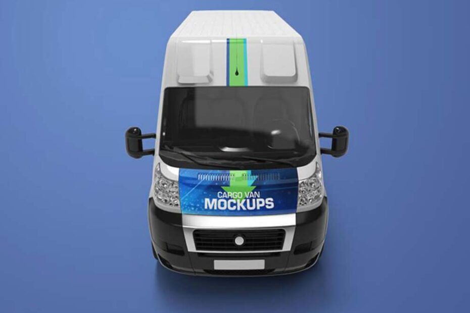 Free Realistic Cargo Van Mockup