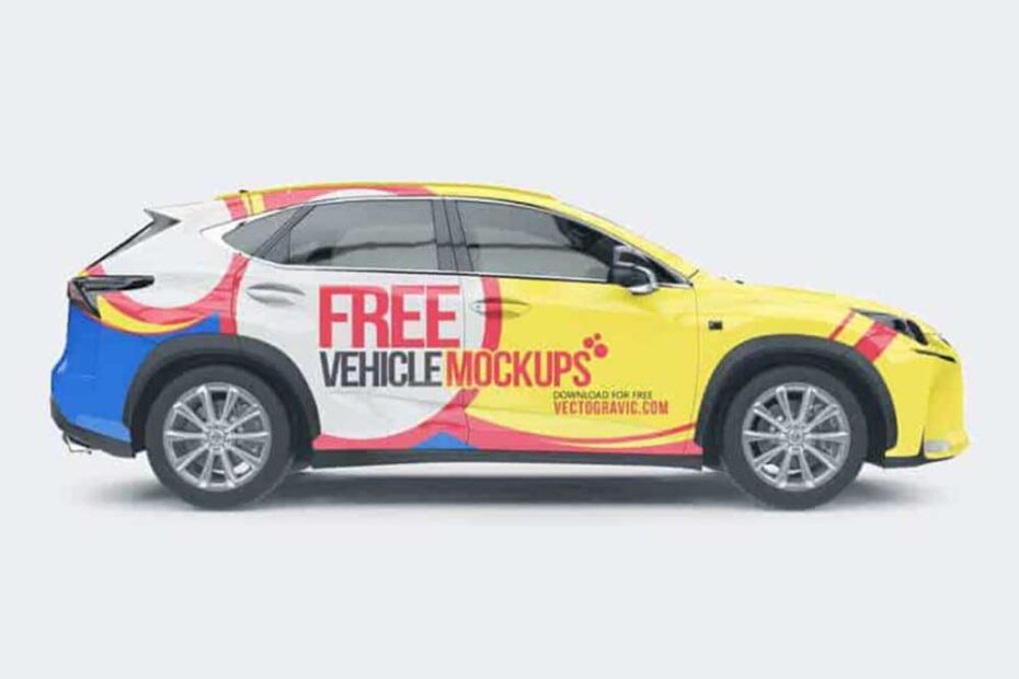 Free SUV Car Mockup