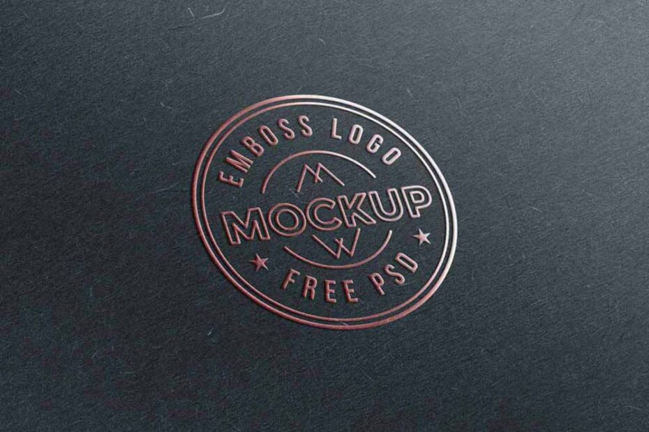 Free Embossed Logo Mockup