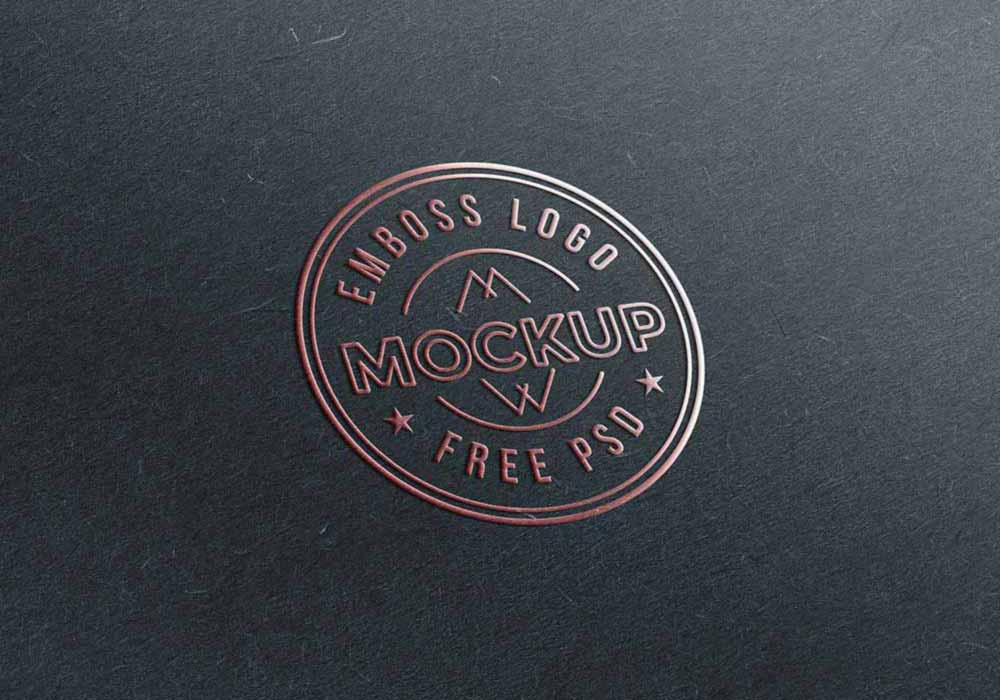 Free Embossed Logo Mockup