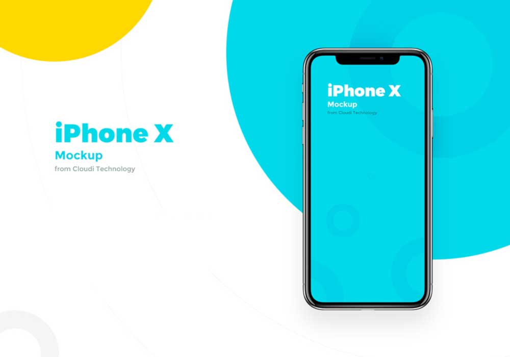 Front View iPhone X PSD Mockup