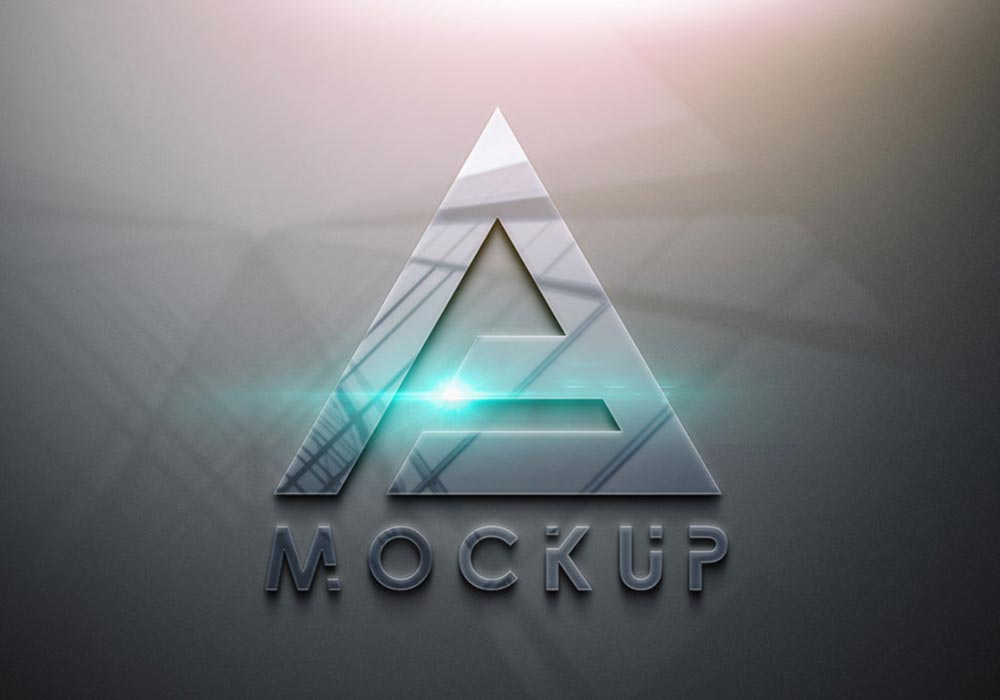 Free Glossy Logo Mockup