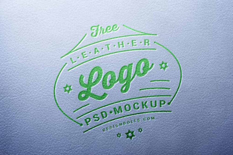 Free Leather Engraved Logo Mockup