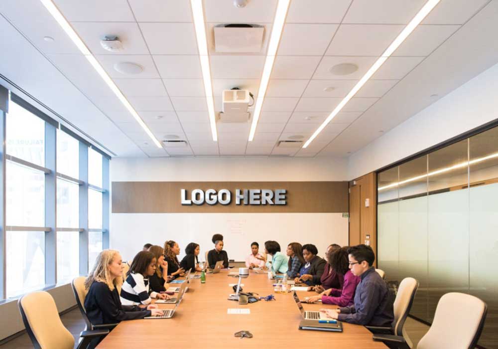 Meeting Room Logo Mockup