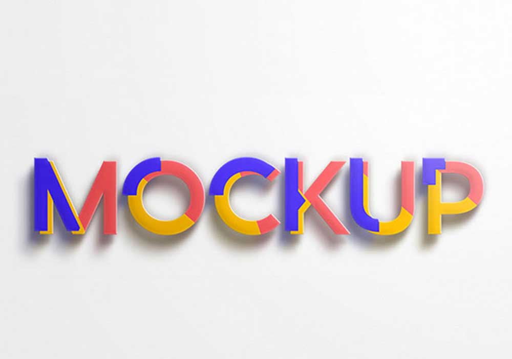 Free Simple 3D Logo Mockup