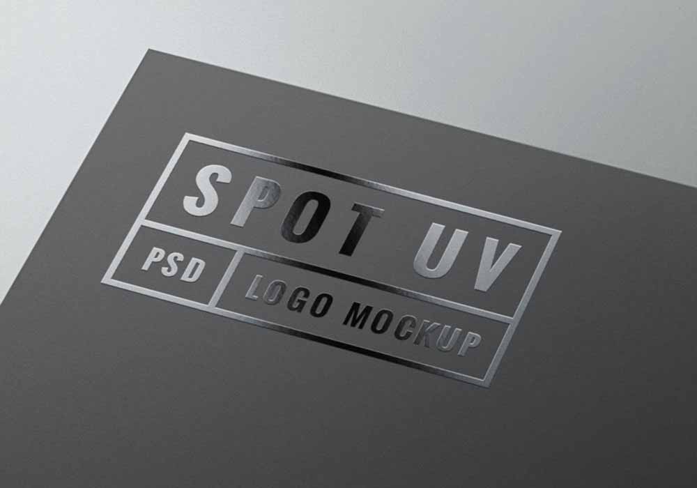 Free Spot UV Logo Mockup