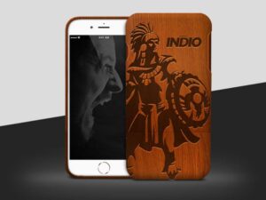 Free iPhone 6 Wooden Case Mockup