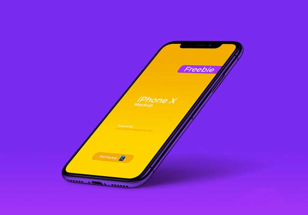 Free iPhone X Perspective Mockup