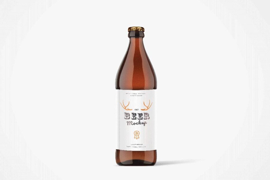 Free Beer Bottle Mockup