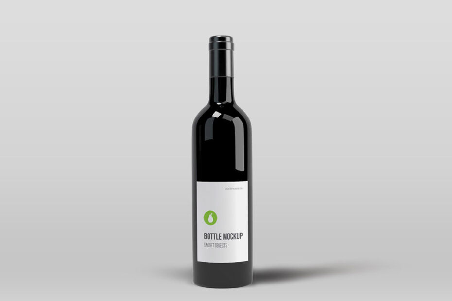 Free Black Bottle Mockup