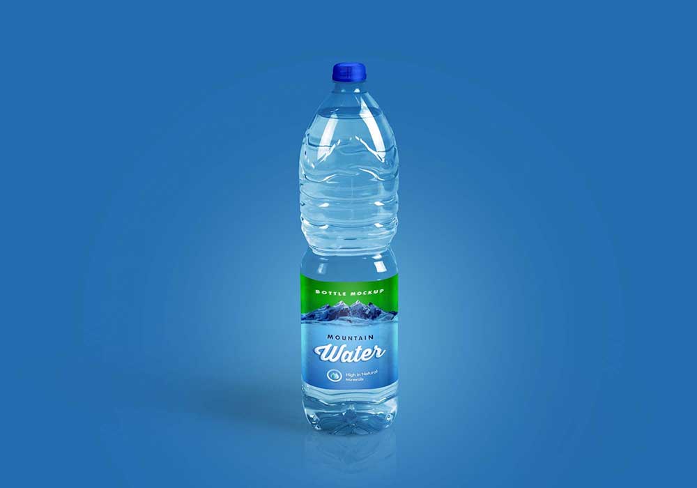 Free Drinking Water Bottle Mockup