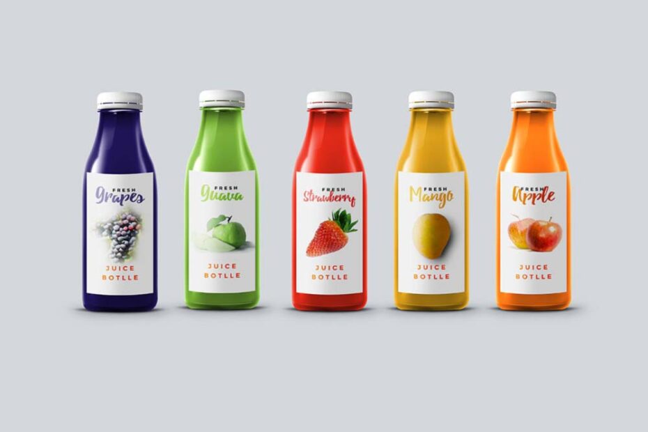 Free Juice Bottle Mockup