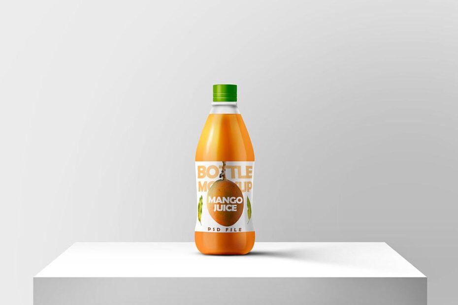 Free Juice Bottle Mockup PSD