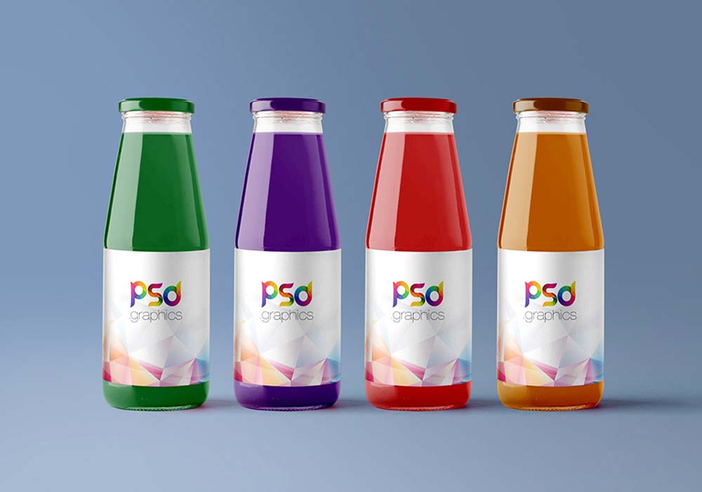 Juice Bottle PSD Mockup