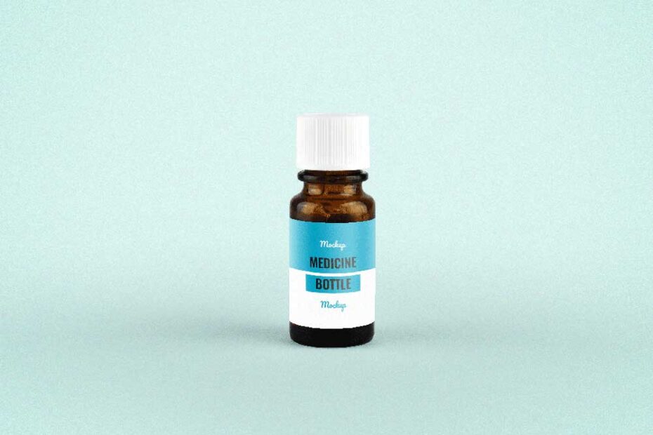 Free Medicine Bottle Mockup