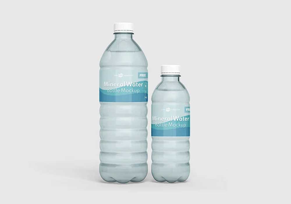 Free Mineral Water Bottle Mockup PSD