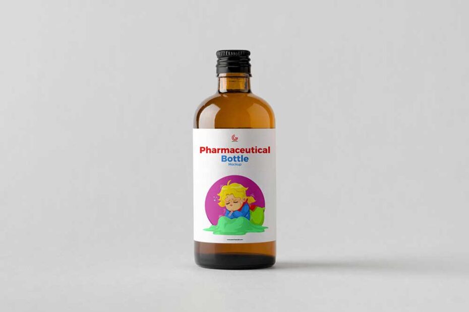 Free Pharmaceutical Bottle Mockup