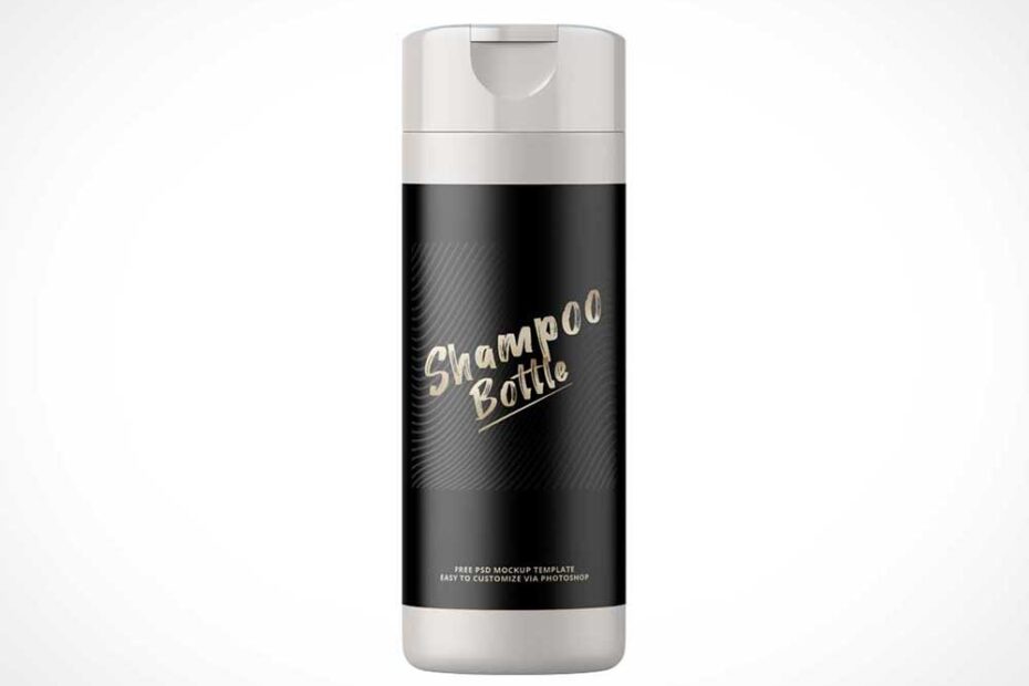 Free Snap-On Cap Shampoo Bottle Mockup