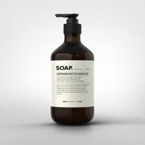 Free Soap Dispenser Bottle Mockup