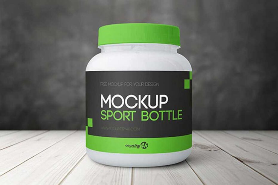 Free Sport Bottle Mockup