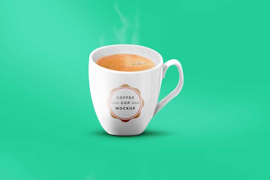 Free Ceramic Coffee Cup Mockup