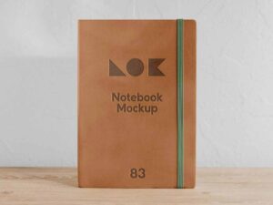 Free Front View Notebook Mockup
