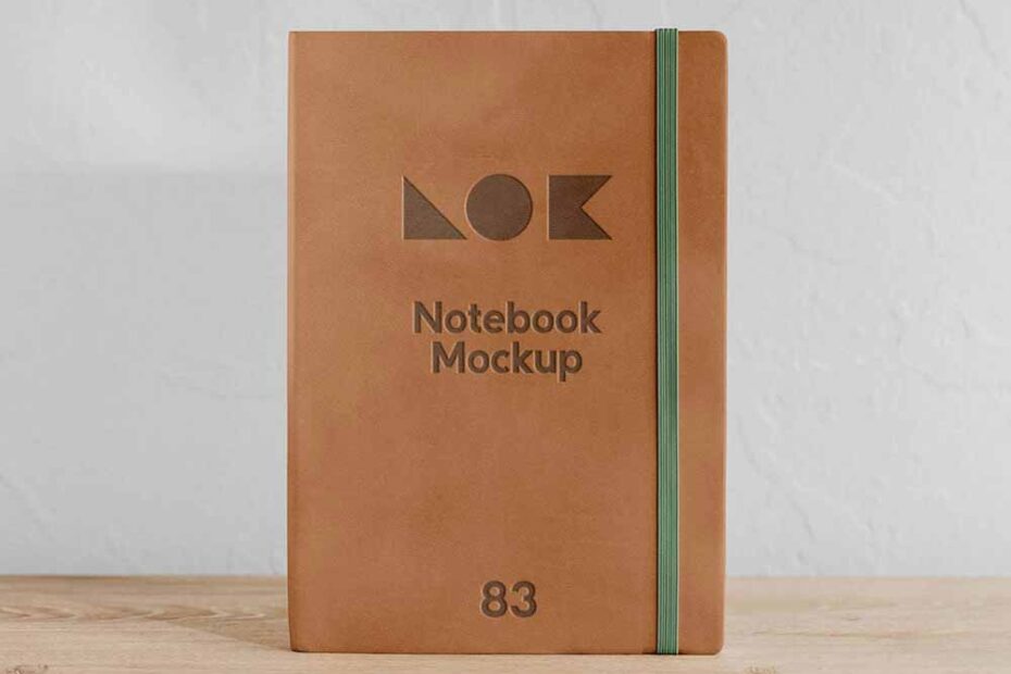 Free Front View Notebook Mockup