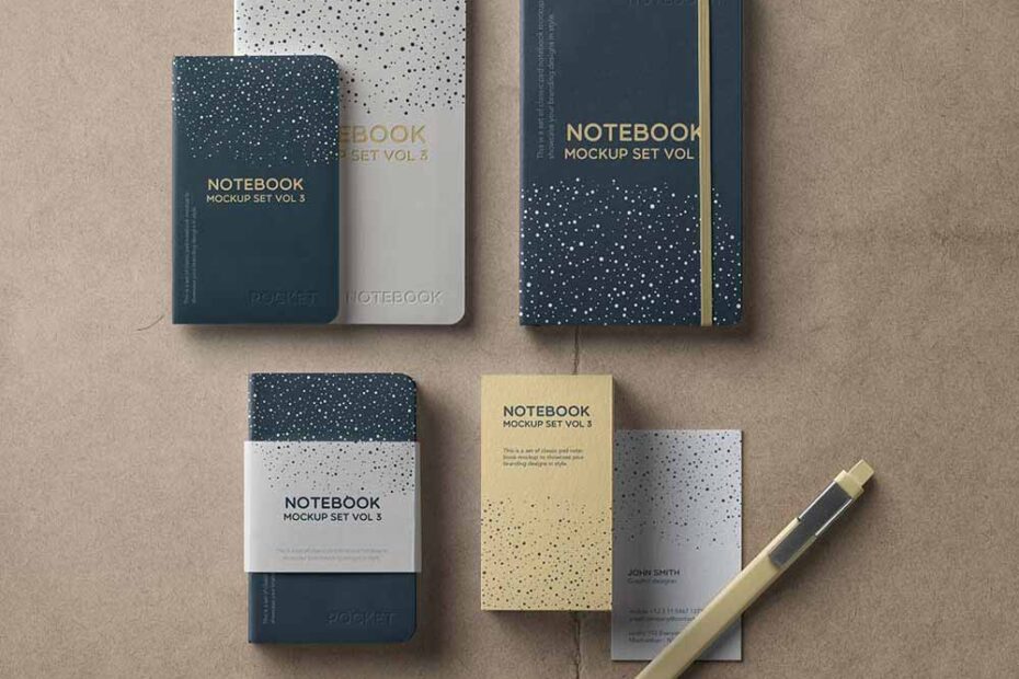 Free Minimal Notebook Mockup