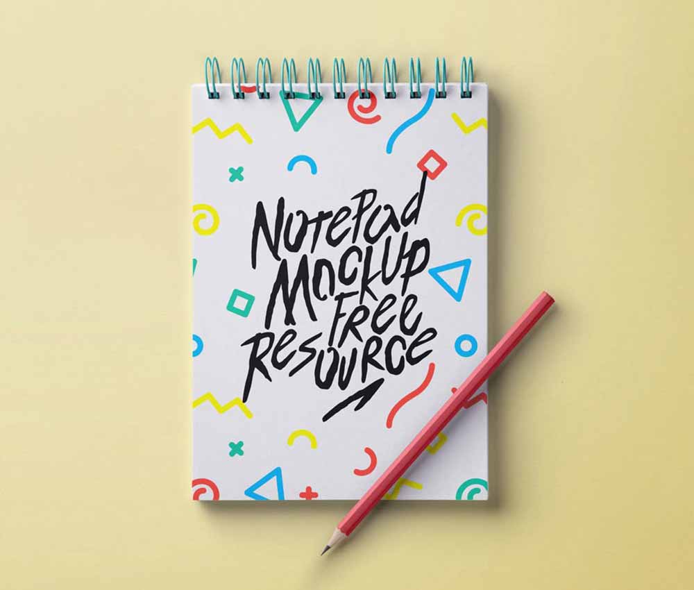 Minimal Ringed Notepad Mockup