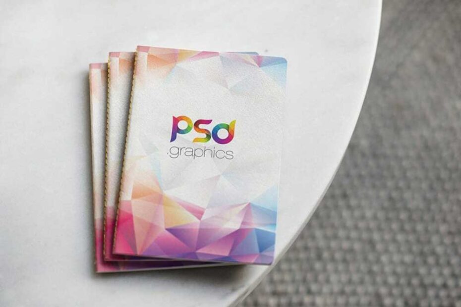 Free Notebook Cover Mockup PSD