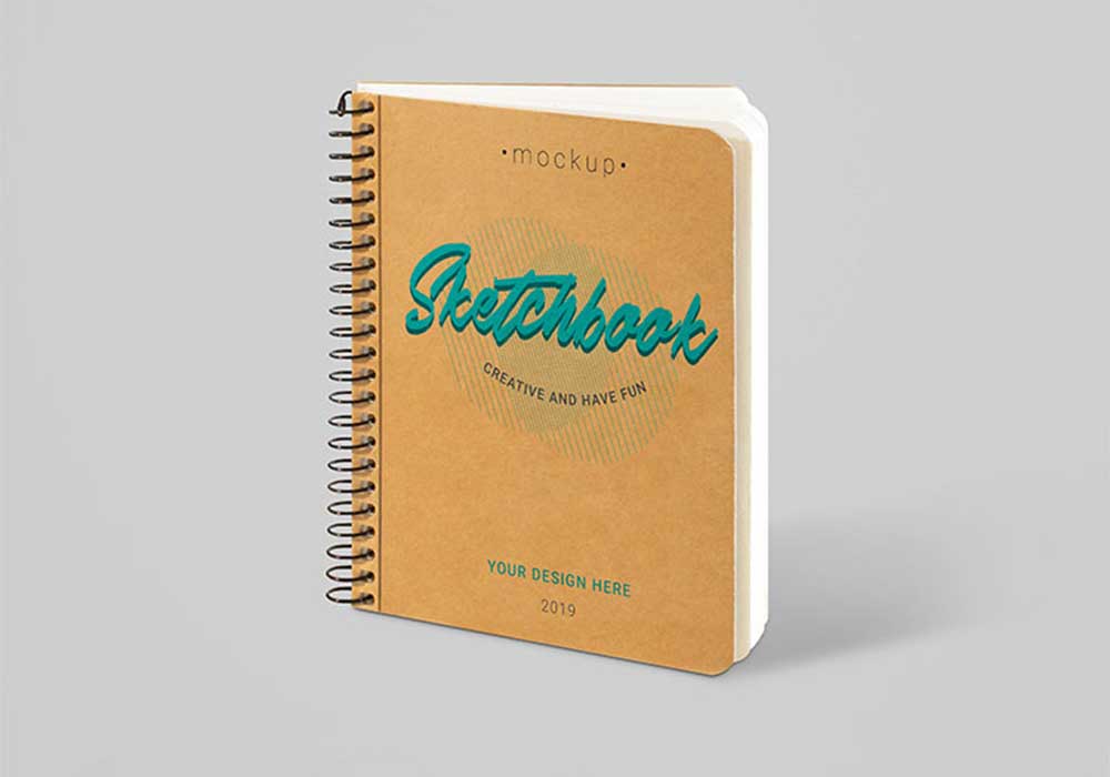 Free Sketchbook Mockup PSD