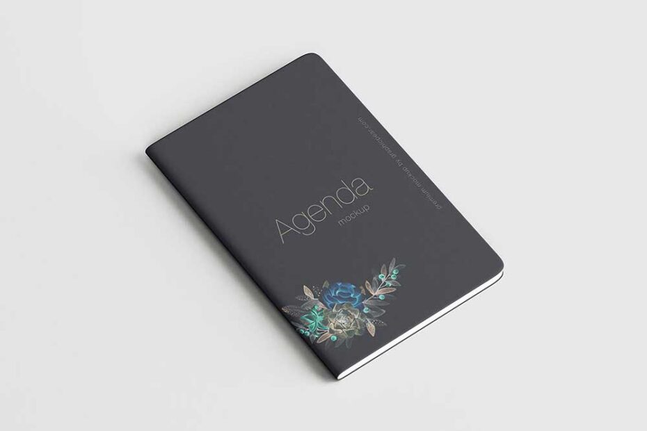 Free Sleek Notebook Cover Mockup