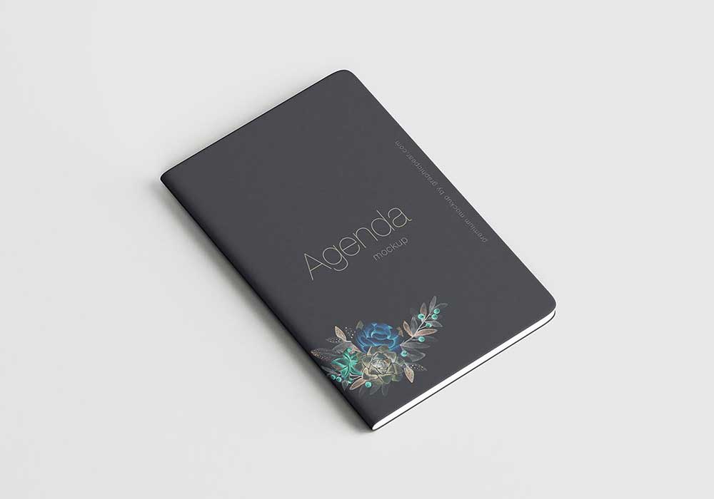 Free Sleek Notebook Cover Mockup